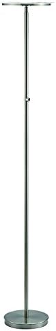 Major-Q LED Torchiere Floor Lamp Efficient Energy Saving 4-Level-Touch Dimmable Ultra Bright Lumens, 70” Adjustable Head, Modern Standing Pole Light Fixture for Bedroom Living Room Office (Silver)