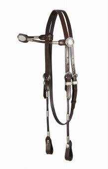 PFIFF Western Bridle Brown Shetty Round