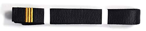 Shihan 3 Dan Bar Black Belt SATIN (gold Dan Bar) 320cm For Men/Women Karate, Kickboxing, Shotokan, Shito-Ryu, Goju Ryu, All Styles Of Martial Arts Karate Black Belt Master Kempo