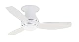 Emerson, CF144LWW Curva Sky 44-inch Indoor/Outdoor Ceiling Fan, 3-Blade Ceiling Fan with LED Lighting and 6-Speed Remote Control