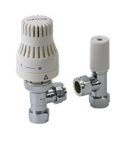 Salus Thermostatic Radiator Valve with Lockshield 15mm Angled