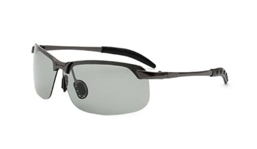 POLARLENS Photochromic Polarised Glasses Sunglasses Lens Cycling Running Sports Unisex Men Women Black