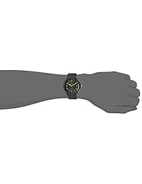 Casio De los hombres "fácil de leer negro de cuarzo reloj Casual, Negro   Negro