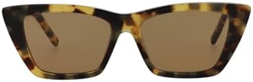 Amazon.com: Balenciaga Square/Rectangle Sunglasses Havana  display picture 2