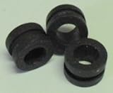 TWO - Standard #4 Downstem or Pipe Grommets (BLACK)