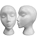 Styrofoam Model Heads, Hat, Wig Foam Mannequin 6 Pack