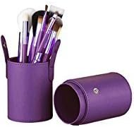 12pcs Professional Portable make up brushes perfumes for women makeup brushes kit makeup brush set with Cup holder Case (Purple)
