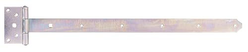 Alberts 844448 Kreuzgehänge, mit verpresstem Stift, galvanisch verzinkt, Dickschichtschutz, Band 591 x 40 mm, Scharnier 103 x 59 mm, 10er Set