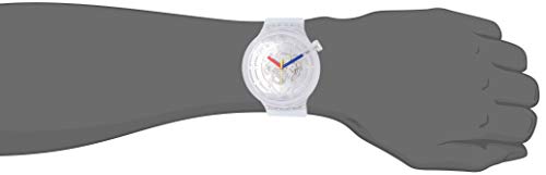 Swatch Big Bold Quartz Silicone Strap, Transparent, 25 Casual Watch (Model:  SO27E100) | Pricepulse