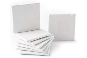 2" x 2" White Mini Canvas Panels by Artist's Loft Necessities - Archival Quality and Acid Free Cotton Canvas for Acrylic and Oil Paints - 8 Pack