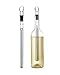 The ORIGINAL ice-free 3 in 1, Wine Bottle Chilling Stick SET: Pour Spout, Aerator and Chilling Rod. A MUST-HAVE chiller bar accessory