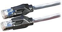 Rotronic Draka UC 900 CAT 6a Patchkabel, PiMF, 1 m, grey - halogenfrei, 1000 MHz, 2 x RJ45 Hirose TM21