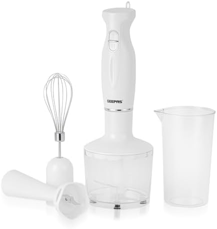 Geepas GHB6144 200W Hand Blender Set 2-Speed, Detachable Stick