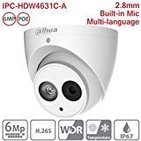 Hansen Dahua IP Camera 6MP IPC-HDW4631C-A 2.8mm POE Mini Turret Dome Network Camera ONVIF Built-in Mic Full HD 1080P IP67 Secuity Camera