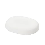 DMI Molded Foam Ring Donut Seat Cushion Comfort Pillow with Cover, 18 x 15 x 3 inches, White