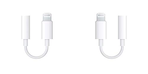Apple Lightning to 3.5mm Headphone Jack Adapter(2 Pack)