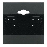 Beadaholique Earring Display Hang Cards Black Flocked 2 X 2 Inch (100)