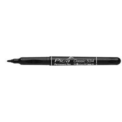 Pica 534-46 Classic Permanent Black Marker Medium Tip Pen Fast Drying