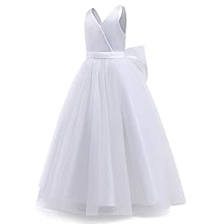 Nileafes Flower Girls Maxi Dress Bridesmaid Wedding