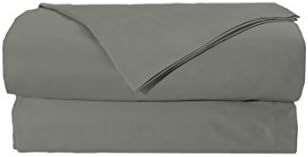 EL&amp;ES Bedding Collections Bed sheets 400 Thread Count, 100% Cotton Queen Sheet Set, Feather Touch Collection, 4-Piece Bedding Set, Elastic Deep Pocket Fitted Sheet, Grey