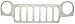 Grille Assembly Compatible with 2002-2004 Jeep Liberty Plastic Grille Shell Gray With headlight holes