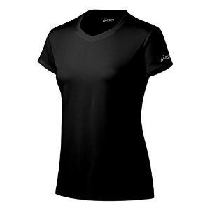 Asics Women's Ready Set Short Sleeve Top, Black, XX-Large