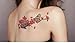 Penta Angel 10 Sheets Temporary Tattoo Sticker 3D Lifelike Flower Butterfly Feature Water Transfer Paper Tattoos Vivid Fake Body Art Printing Stickers for Women Girls Teens Adults