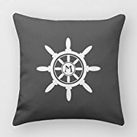 Square (Set of Two) Throw Pillowcase Sofa Bed Pillow Cover Decorative Cushions (16" X 16" ) Aqua Alphabet Instagram Photo Collage Throw Pillowcase
