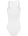 FPT Womens Basic Racer Back Tank Top Bodysuit WHITE LARGE