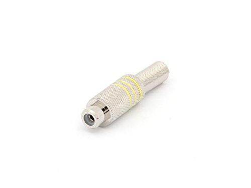 Velleman 609059 RCA Cable 6 mm, Metal, Yellow