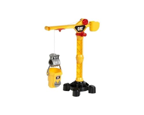 Theo Klein 3256 Caterpillar - Gru da Cantiere I Gru con per manovella per Mancini e destrorsi I Ruotabile a 360° I Giocattolo per Bambini dai 3 Anni