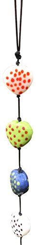 Heart Beads Hand Painted with Bell 30 in Long Wind Chime with Nana Bell - Thumbnail 3
