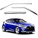 Chrome Sun Visors Vent Shade/Rain Window Guards for 2011 2012 2013 2014 Hyundai Veloster
