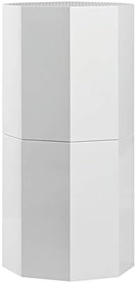 Rotating The Shoe Cabinet, Simple Door Cabinet Balcony Locker Home Shoe Organizer 1-3 Pairs Of Shoes Per Unit On 3/6 Floors (Color : White, Size : 33.9in high)