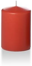 Yummi 3" x 4" Brick Round Pillar Candles - 3 per Pack