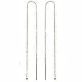 Sterling Silver Ear Threads Threaders 6 Inch / Add A Bead (1 Pair)