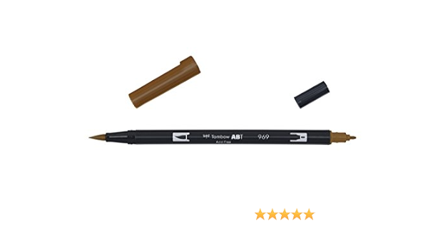 Amazon Com Tombow Dual Brush 969 Double Tip Brush Marker Brown Arts Crafts Sewing