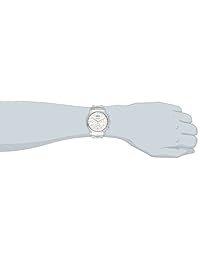 Bulova 96B201XG - Reloj de cuarzo para hombre, cronógrafo, números dorados, tono plateado, 1.654 in (certificado reacondicionado)