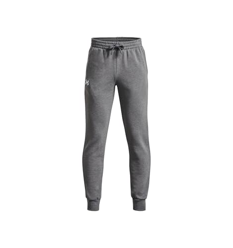 Ua Boys Ua Rival Fleece Joggers Castlerock Light Heather / / White YMD
