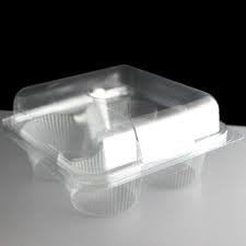 Clear Plastic Large Muffin Cupcake Container Boxes-each Holds 4 Cupcakes-pack of 100