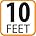 10 Feet / 3.0 Meters