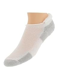 Thorlos Rolltop de running unisex, paquete de 3 pares, blanco   plateado