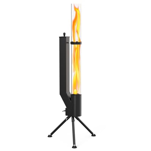 onlyfire Pellet Torch - Garden Fireplace - Outdoor Fireplace for Patio - Outdoor Fire Pit Heater - Outdoor Garden Fire Pit - Pellet Stove