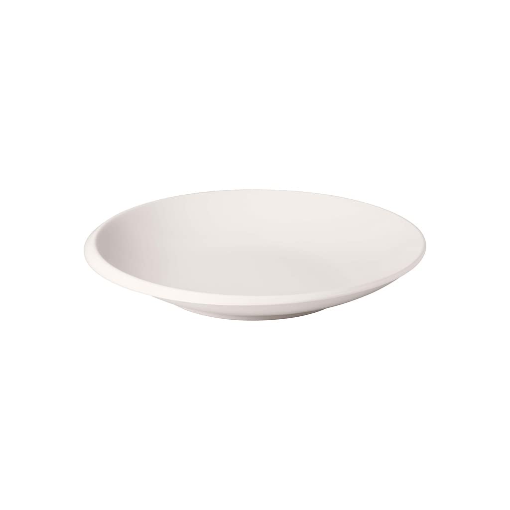 Villeroy & Boch - NewMoon Flat Bowl, Stylish Bowl for Serving Dishes, Premium Porcelain, White, Dishwasher Safe