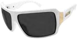DSO Eyewear "FAMOUS" Ultra Gloss White - Smoke Polarized Lenses