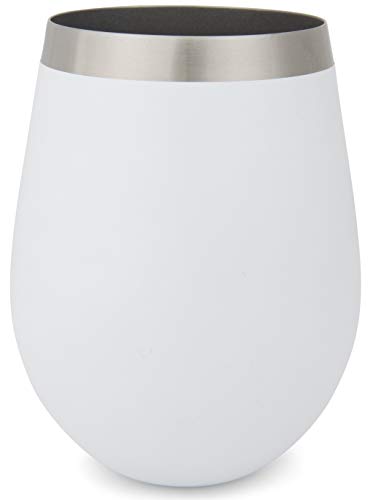 Stainless Steel Wine Glasses: Large 18 Oz Set of 4 Stemless Metal Wine Glass Set - Outdoor Wine Tumbler for the Pool, Camping, Cookouts, Travel - Set of 4 Drinking Cups (Assorted)