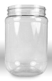 Plastic Jars with Lids - 16 oz - Pack of 6 - Clear BPA Free PET Storage Containers with Sealing Caps