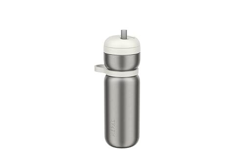 Mepal Insulated Bottle Twist Sport, Leakproof, No Tilt Needed, Vacuum Insulated, 6h Warm, 10h Cold, Water Bottle, 600 ml, Ceramic white