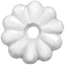 DAONEG Mobile Home/RV Ceiling Rosettes - 250 Count, White, 1-1/8" Diameter, Fastens Ceiling Panels to Rafters, Includes Screws