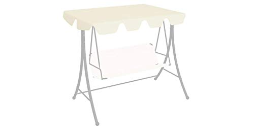 Ersatzdach für Gartenschaukel Creme 192x147 cm 270 g/m² Gartenbauten Pavillon-Rahmen Dächer für Pavillions – Bild 4